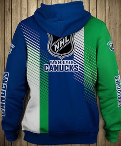 Vancouver Canucks Thunder Design All Over Print 3D Pullover Nhl Hoodie