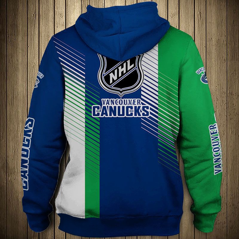 Vancouver Canucks Thunder Design All Over Print 3D Pullover Nhl Hoodie