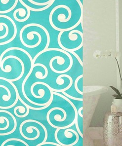 Variety Shower Curtain with Lagoon, Paisley, Damask, Peacock, Floral and Geometric Patterns, 72x72