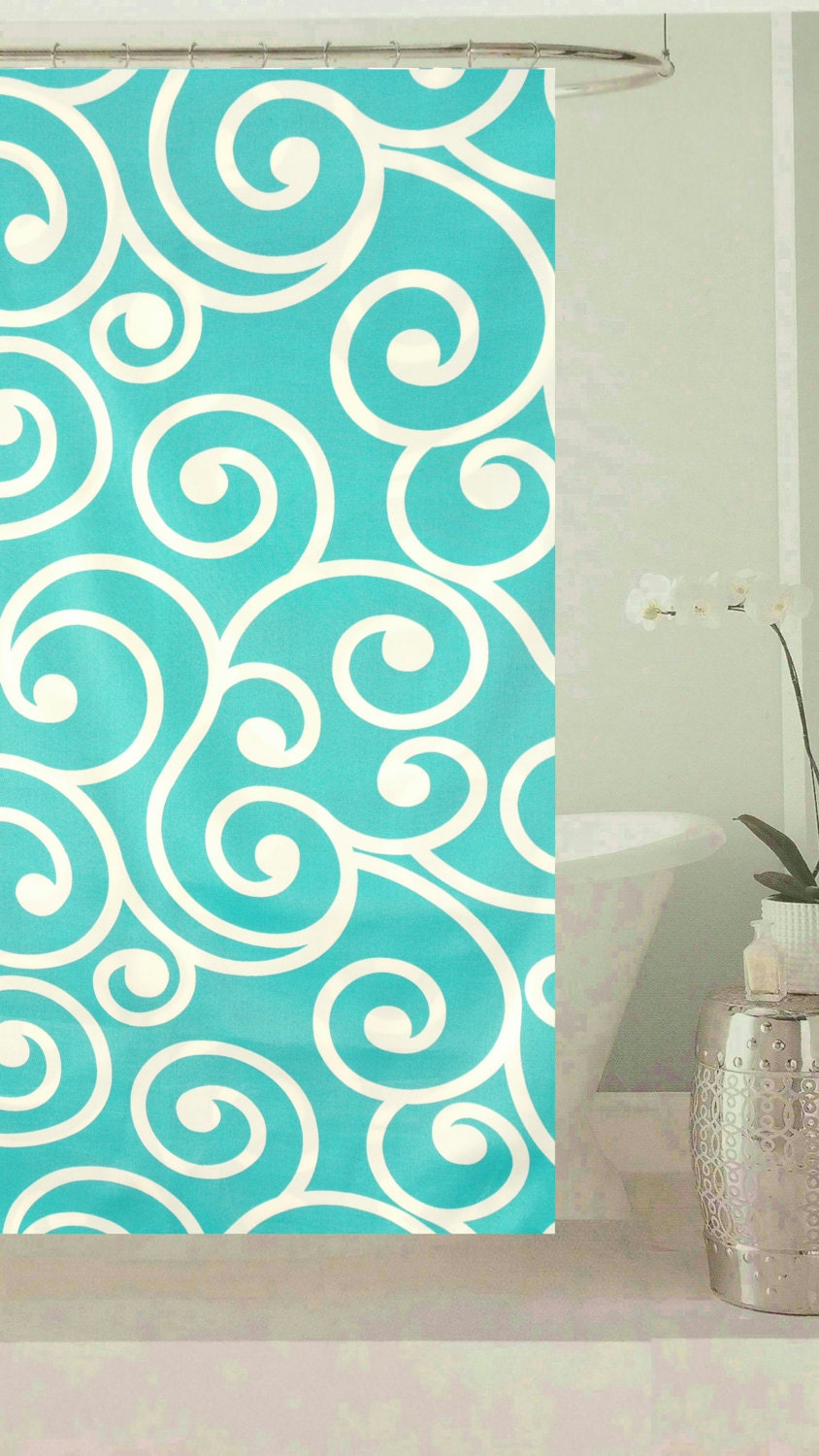 Variety Shower Curtain with Lagoon, Paisley, Damask, Peacock, Floral and Geometric Patterns, 72x72