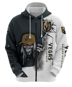Vegas Golden Knights All Over Print Zip Hoodie Pullover Gift For Fans