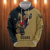 Vegas Golden Knights Ultra Death Graphic 3D All Over Print Hoodie For Halloween