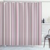 Vertical Line Art Print Shower Curtain For Contemporary Bathroom