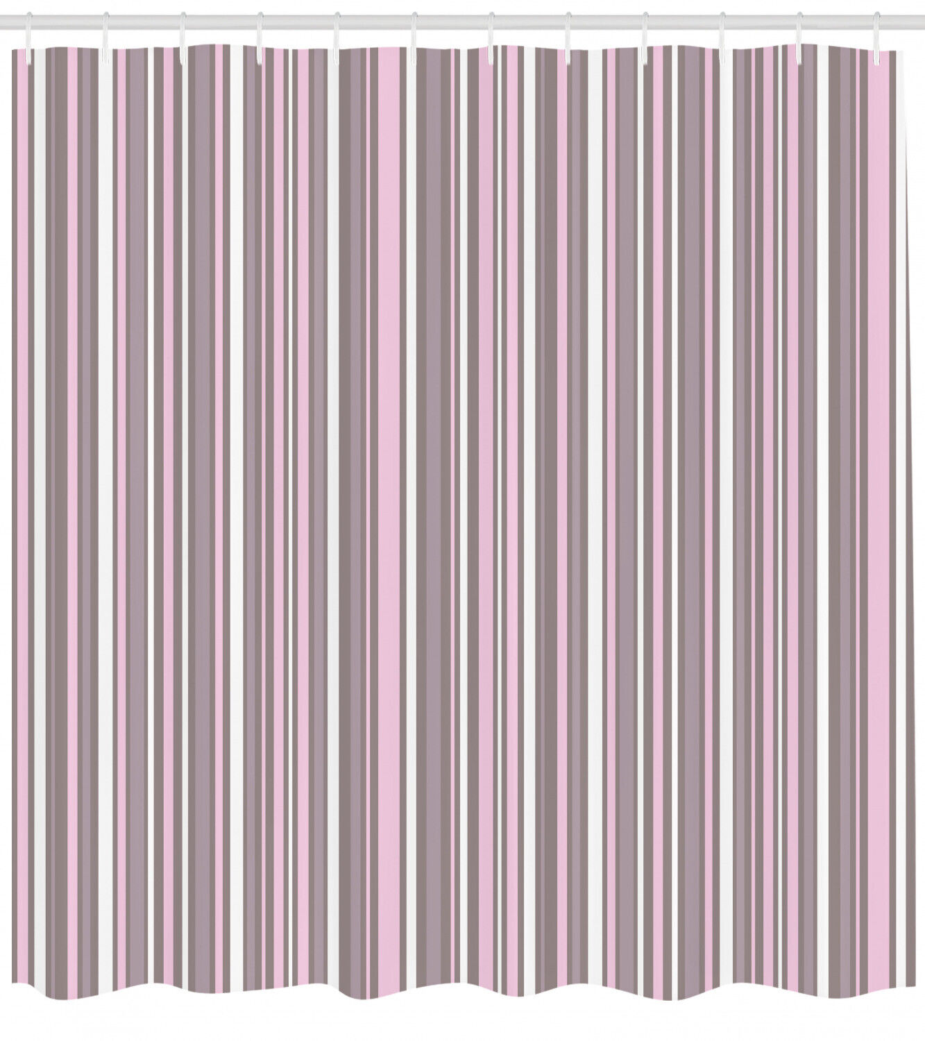Vertical Line Art Print Shower Curtain For Contemporary Bathroom