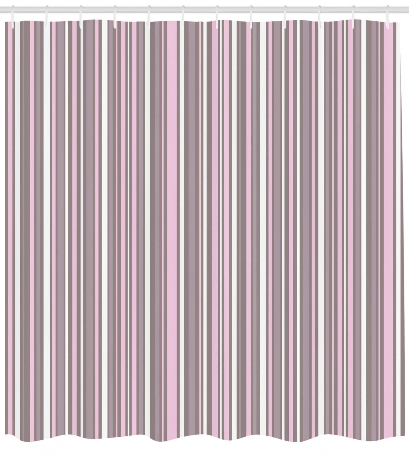 Vertical Line Art Print Shower Curtain For Contemporary Bathroom