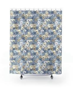 Vibrant And Colorful Dogs Of Color Shower Curtain - Adds A Splash Of Color To Your Bathroom