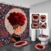 Vibrant Black Girl Bathroom Decor Set With African American Shower Curtain