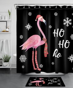 Vibrant Blue Snowflake Print Waterproof Shower Curtain Bathroom Decor