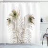 Vibrant Boho Feathers Print Shower Curtain - Colorful Bathroom Decor