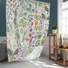 Vibrant Botanical Floral Leaves Shower Curtain - Ideal For A Garden Inspired Bathroom Design