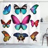 Vibrant Butterflies Set Print Shower Curtain for a Fun and Whimsical Bathroom Decor
