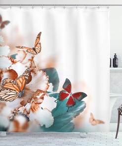 Vibrant Butterflies Shower Curtain for a Fun and Colorful Bathroom Decor Style