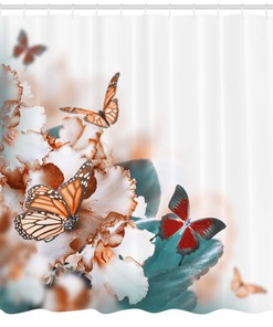 Vibrant Butterflies Shower Curtain for a Fun and Colorful Bathroom Decor Style