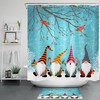 Vibrant Cardinal Print Shower Curtain