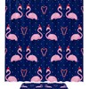 Vibrant Christmas Shower Curtain With Flamingos In Santa Hats, Perfect Bathroom Decor For The Holidays