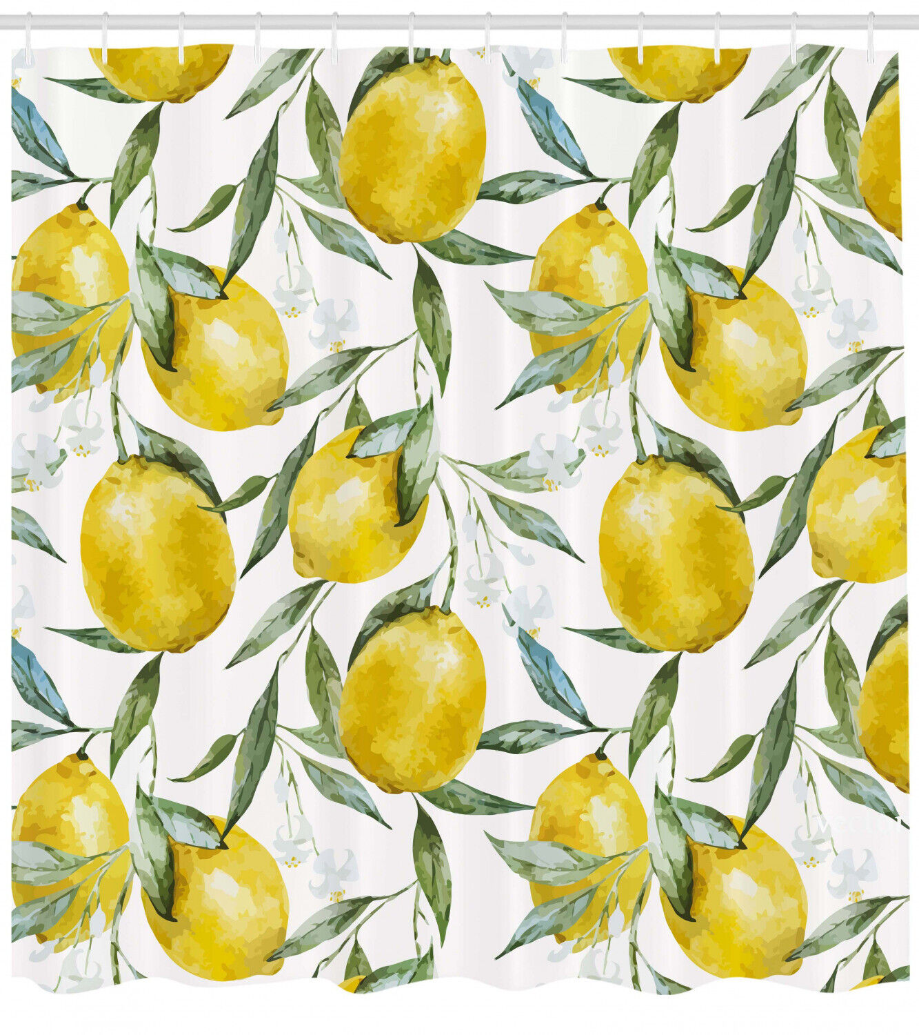 Vibrant Citrus Plants Garden Print Shower Curtain For Bathroom