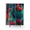 Vibrant Coral Reef Shower Curtain 