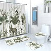 Vibrant Elephant Monkey Palm Tree Print Shower Curtain For A Bright Bathroom