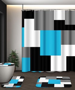 Vibrant Elephant and African Print Colorful Shower Curtain
