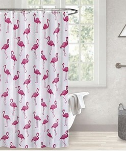 Vibrant Flamingo Shower Curtain By Aura Bathroom For A Pop Of Color