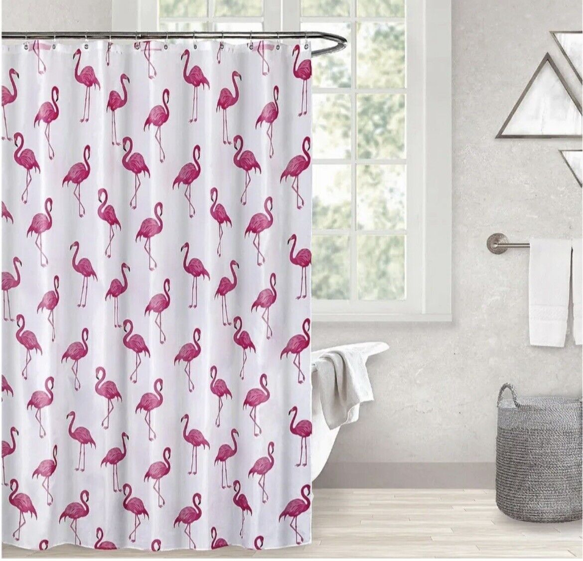 Vibrant Flamingo Shower Curtain By Aura Bathroom For A Pop Of Color