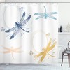 Vibrant Floral Spring Season Dragonfly Shower Curtain For Your Bath