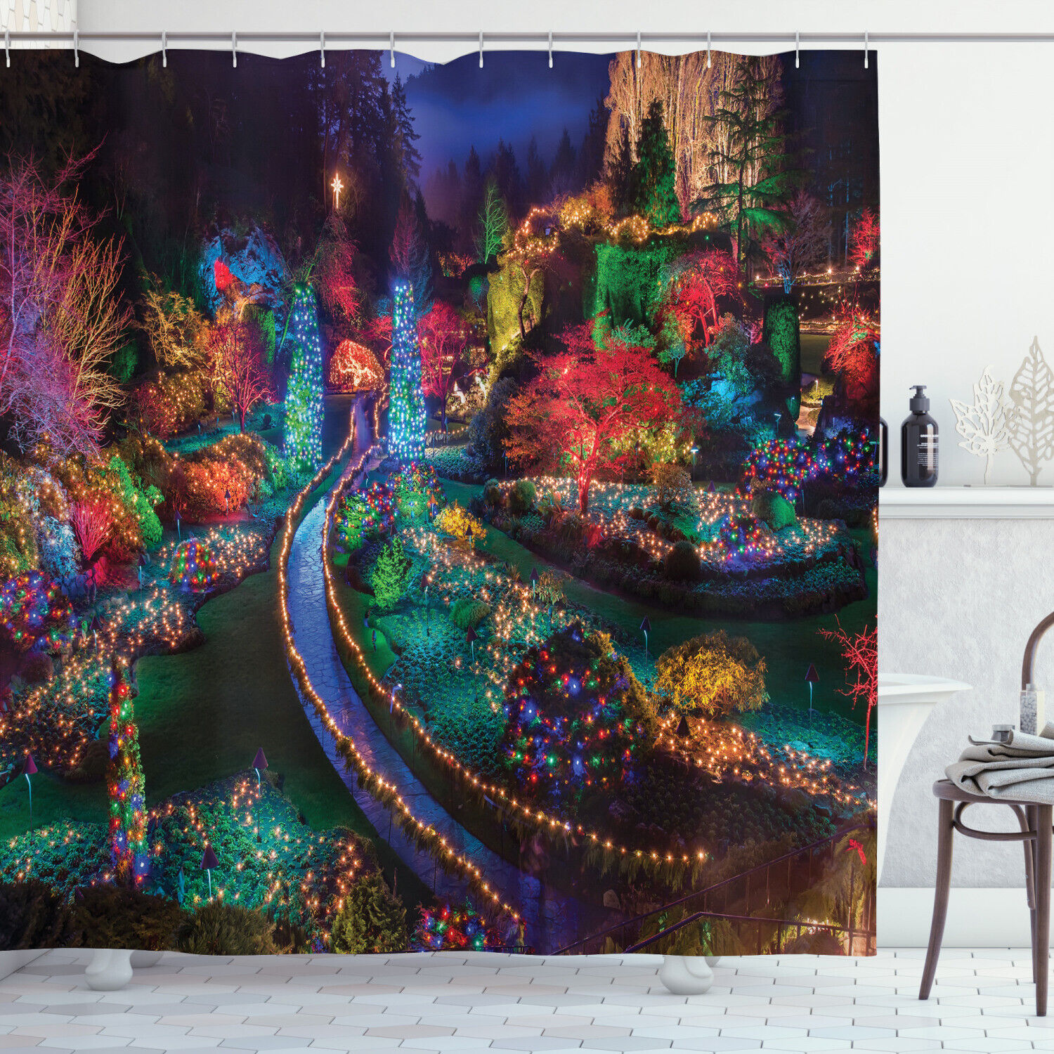 Vibrant Garden Printed Shower Curtain - Add Natural Vibes To Your Bathroom