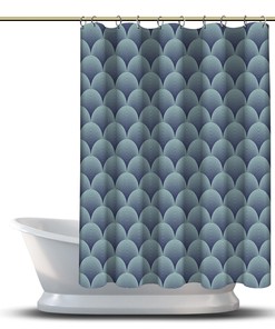 Vibrant Geometric Print Shower Curtain