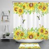Vibrant Hummingbird Shower Curtain With Quotes