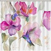 Vibrant Hummingbird and Flower Shower Curtain for a Stylish Bathroom Upgrade