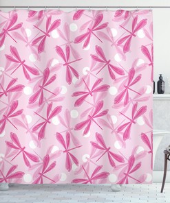 Vibrant Insect Wings Dragonfly Shower Curtain For A Colorful Bath