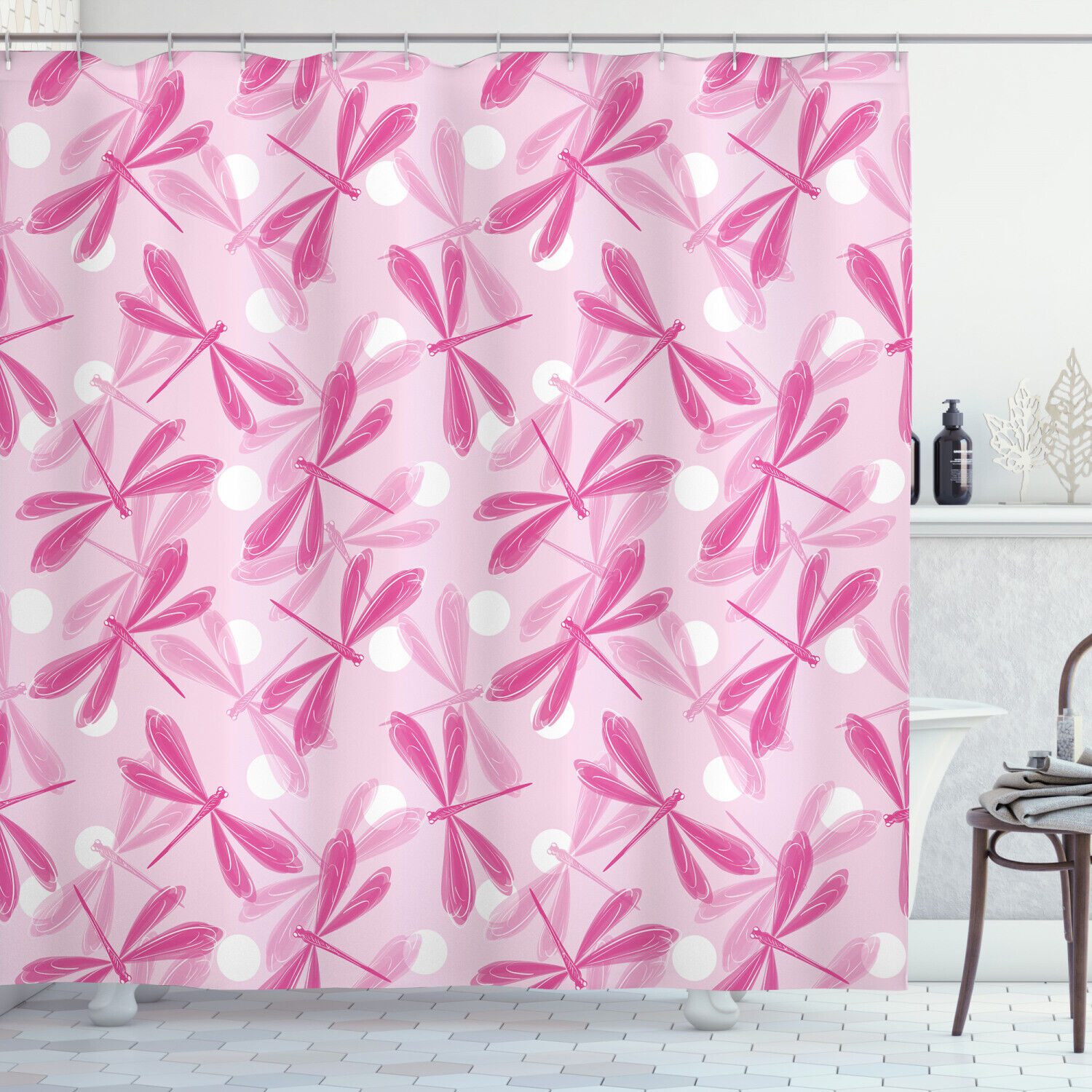 Vibrant Insect Wings Dragonfly Shower Curtain For A Colorful Bath