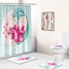 Vibrant Mermaid Art Design Fabric Shower Curtain for Bathroom Dcor