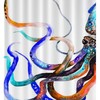 Vibrant Octopus Art Shower Curtain - Colorful Bathroom Decor