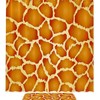 Vibrant Orange Giraffe Print Bath Curtain for a Fun and Waterproof Bathroom Accessory