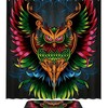 Vibrant Owl Pattern Print Shower Curtain For Unique Bathroom Decor