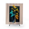 Vibrant Palm Tree Shower Curtain for Tropical Bathroom Decor