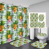 Vibrant Pineapple Waterproof Shower Curtain for Bathroom 