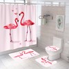 Vibrant Pink Flamingo Shower Curtain With Waterproof Fabric For Beautiful Bathroom Decor
