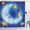 Vibrant Star Dance Moon Shower Curtain for Playful Bathroom Decor 