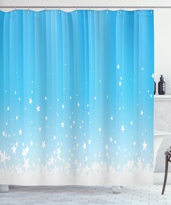 Vibrant Starry Abstract Sky Print Shower Curtain: Add A Pop Of Color To Your Bathroom