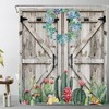Vibrant Succulent and Floral Shower Curtain for Bathroom Decor