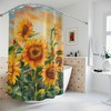 Vibrant Sunflower Field Kansas State Flower Shower Curtain for a Fiery Bathroom Decor 