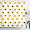 Vibrant Sunflower Pattern Shower Curtain For Simple Seasonal Bathroom Decor