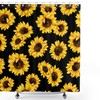 Vibrant Sunflower Yellow Flowers Pattern Waterproof Shower Curtain with Shower Hooks for Bathroom Decor