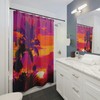 Vibrant Sunset Shower Curtain, Bold and Captivating Bathroom Accessory