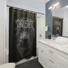 Vibrant Tiger Art Shower Curtain for Contemporary Bathroom Decor