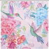Vibrant Tropical Flower and Hummingbird Shower Curtain for a Lively Bathroom