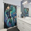 Vibrant Underwater Dreamland Mermaid Shower Curtain for Girls Bathroom