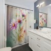 Vibrant Watercolor Daisy Shower Curtain With Floral Design